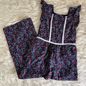 Janie & Jack floral cotton jumpsuit